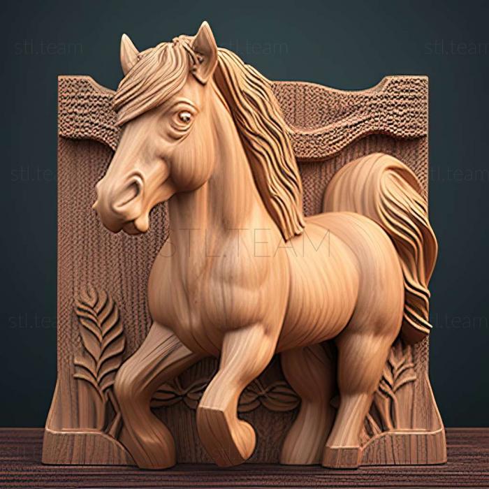 3D модель Дюймовочка карликовая лошадь известное животное (STL)